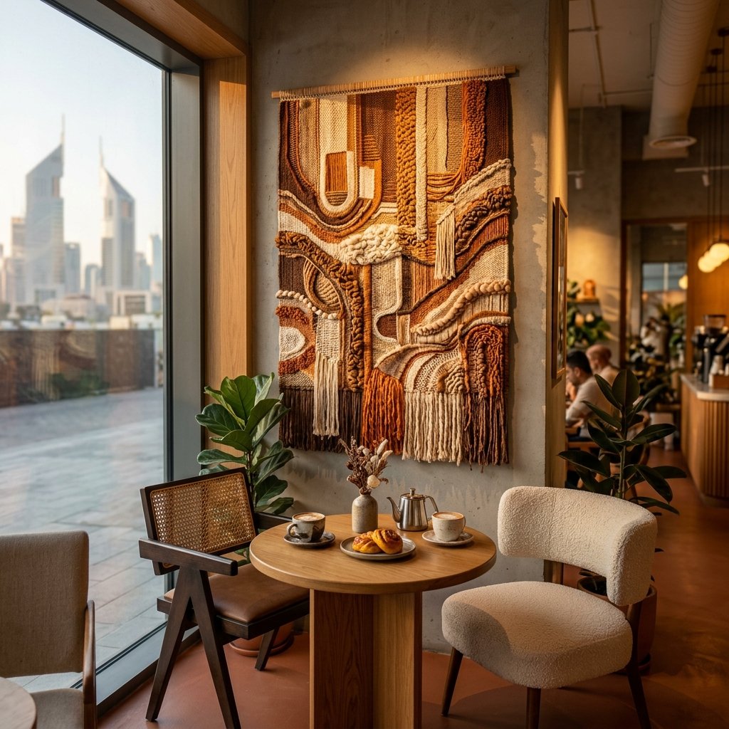 Bespoke WallCraft wall panel in cozy cafe corner